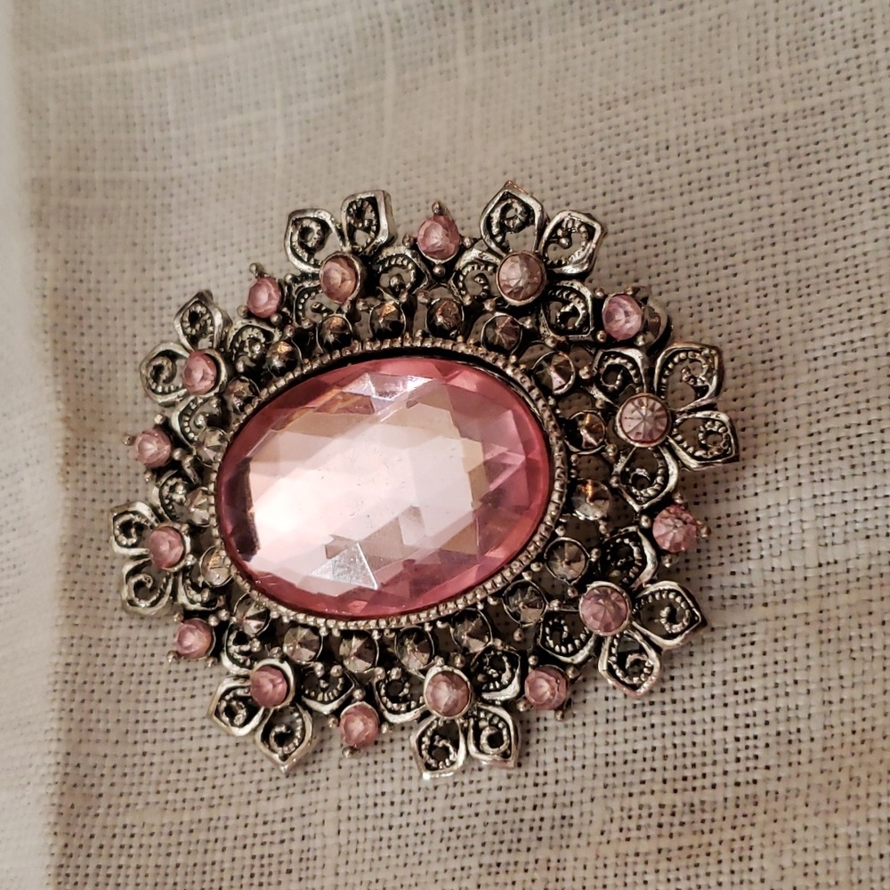 Vintage Pink Brooch Pin